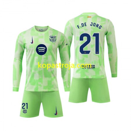 Billiga Fotbollströjor FC Barcelona F DE JONG 21 Barn Tredje tröja 2024/25 Långärmad